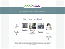 Tablet Screenshot of eco-plumb.com